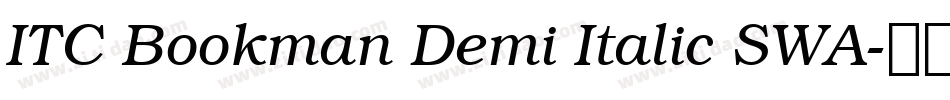 ITC Bookman Demi Italic SWA字体转换